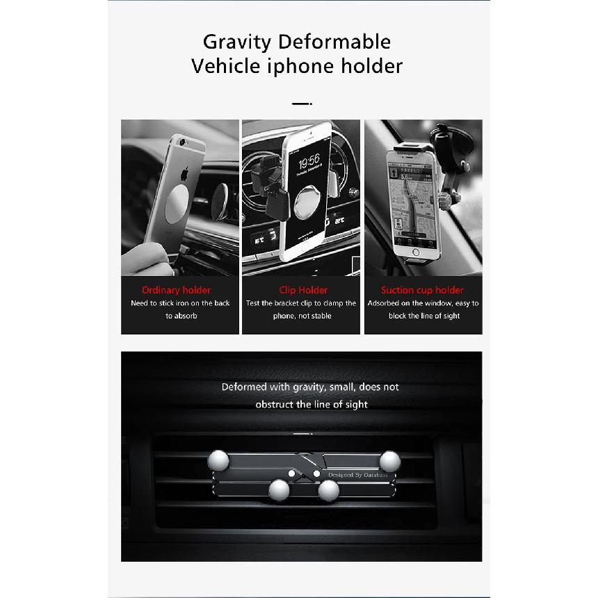 Gravity Car Phone Holder Cell Phone Stand Support GPS Telefon Mount For iPhone 12 13 Pro Max Xiaomi Mobile Phone Charging Holder