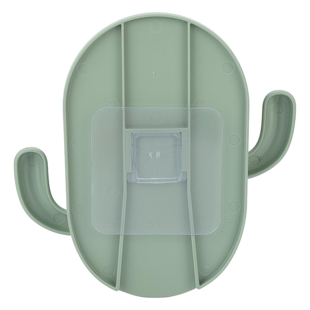 Wall Mounted Storage Box Hole Punching Cactus Shaped Toothpaste Toothbrush Comb Storage Rack for Bathroom