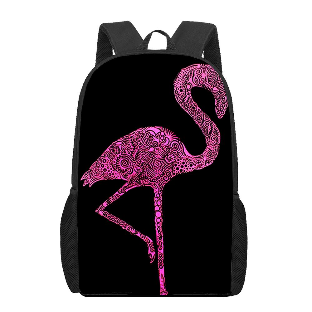 Klassiek rood mooie Flamingo vogel Notitieboek Rugzakken leerling Schooltassen 3D Print Oxford Waterdicht Jongens/Meisjes Laptop Rugzakken
