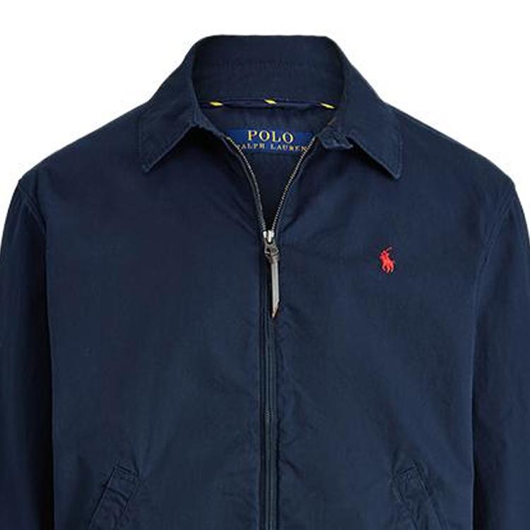 Polo Ralph Lauren FW22 Logo Print Casual Polo Long Sleeve Jacket Men Jackets Navy-Blue MNPOOTW16020138-410
