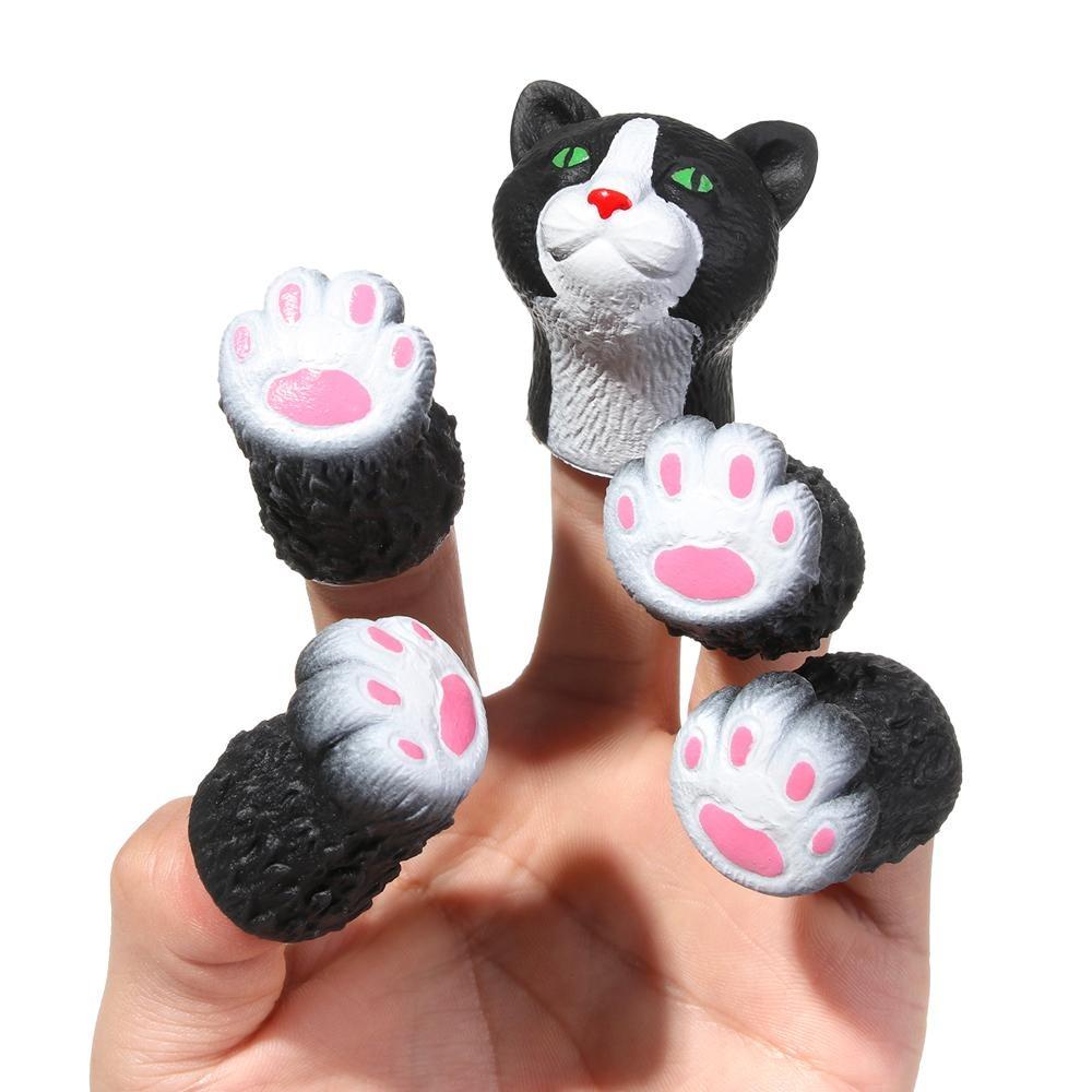 Soft Rubber Squirrel Finger Puppet Animal Shape Finger Puppet Toys Gifts Animal Hand Puppets