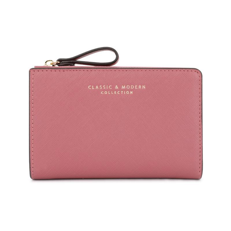 Linyan 2026 Women's High-Grade Cross Grain Short Wallet with Large Capacity