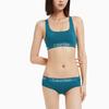 Calvin Klein Solid Breathable Triangle Underwear Women Underwear Peacock-Blue QF6694AD-CUM
