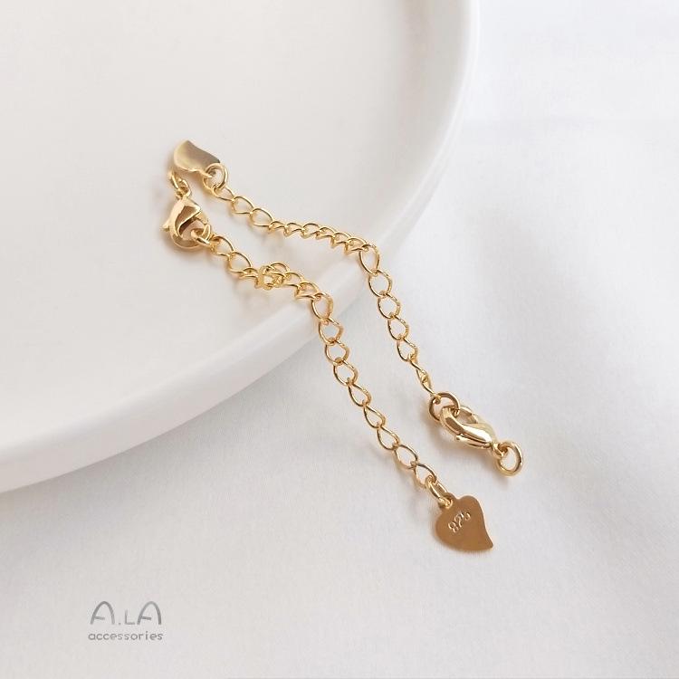 14K Gold Filled Color-Retaining Extension Chain for DIY Jewelry