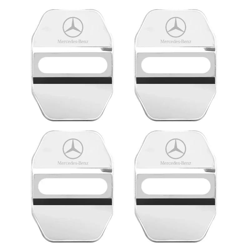 Car Styling Car Door Lock Covers Stikcer Case for Mercedes Benz New B/C/E Class A Class C200L GLC GLK CLA GLA Accessories Car St ZO1