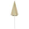 Parasol de plage - Maison Exclusive - Jaune sable - Diamètre 240 cm - Polyester inclinable