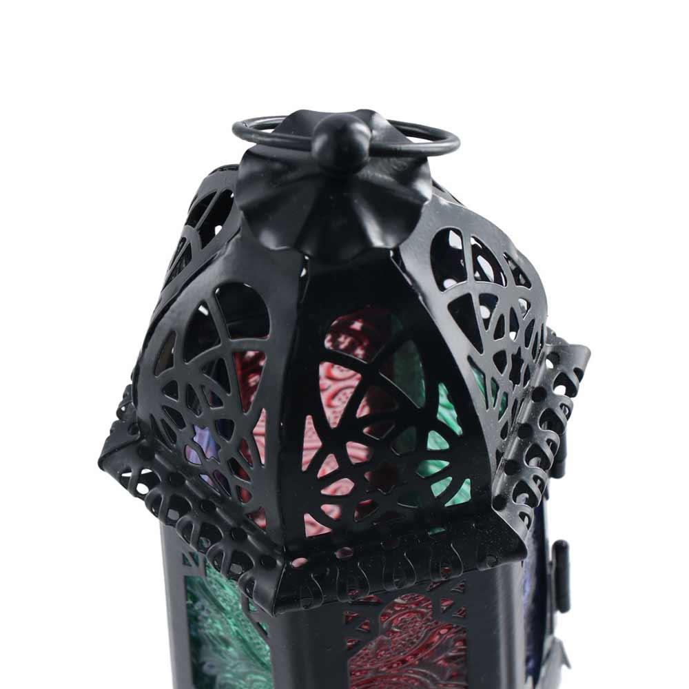 Party Classical Hanging Iron Glass Moroccan Wedding Vintage Home Decor Candle Lantern Candle Holders Candlestick