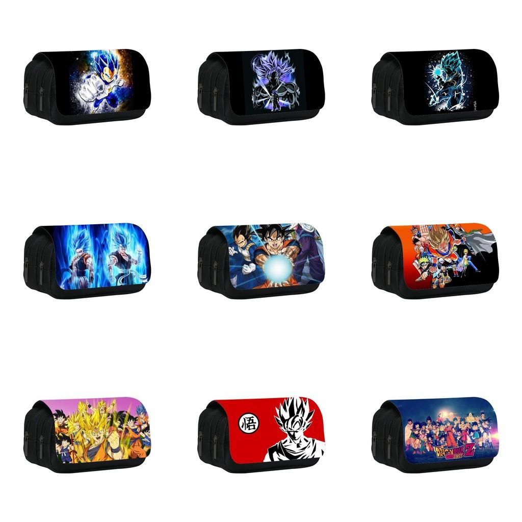 Dragon Ball Anime Character Print Student Double Layer Stationery Storage Bag For Students