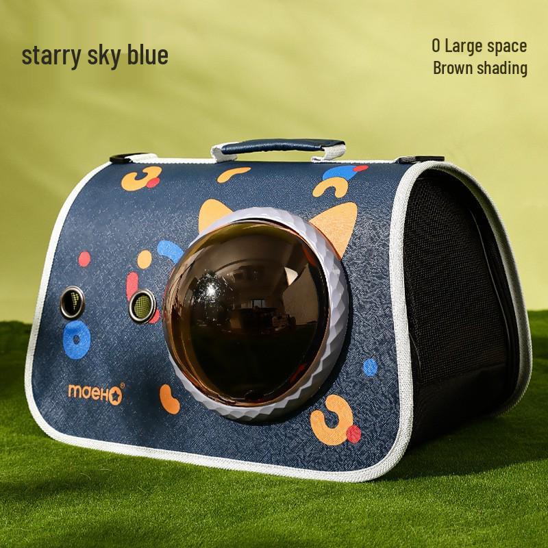 Portable Cat Backpack with Transparent Space Cover for Travel