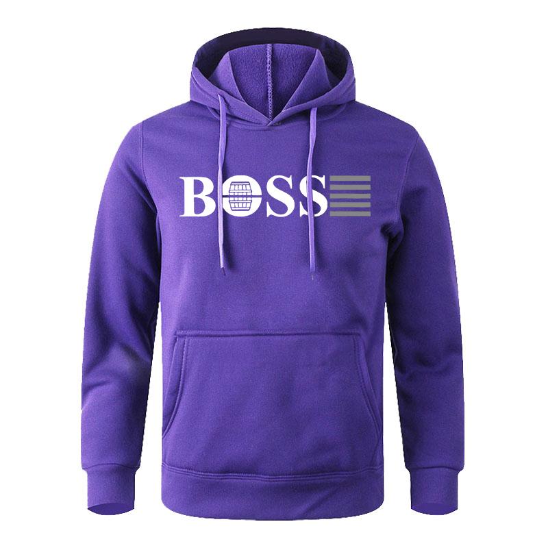 Fashionable Men's Hoodie with Street Casual Sports Style Long Sleeve and Kangaroo Pocket Fleece Sweatshirt for Autumn and Winter