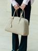 Komorebi Museum B01-L-6 Cow Leather Bowling Bag Large_Suede Beige