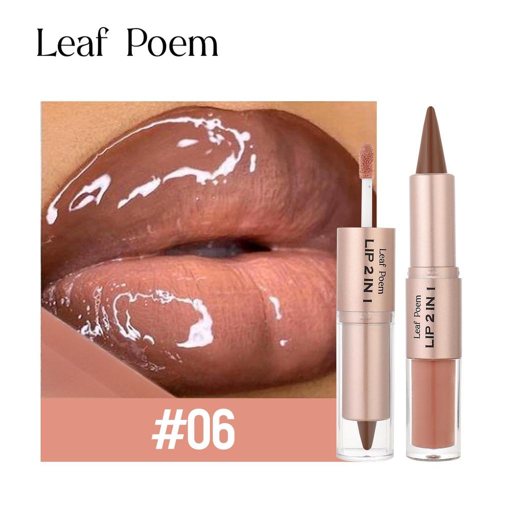 Matita Contorno Labbra Nera Marrone Conica Doppia Testa Specchio Lucidalabbra Rimpolpante Gloss Labbra Cristallino Tinta Labbra Rosse Sexy Trucco