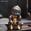 1pc Traditional Monkey King Tea Pet Yixing Purple Sand Ornaments Rockery Bonsai Decoration Home Chinese Tea Accessories