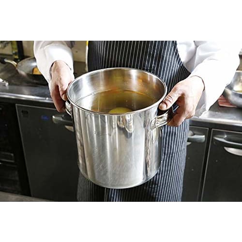 EBM 18-8 Kitchen Pot/Stock Pot, 20cm, with Handle, Silver