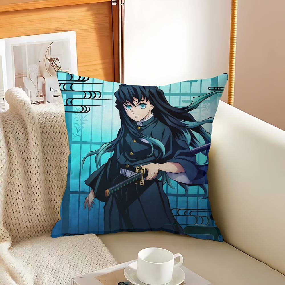Muichiro Tokito Anime Cushion Cover Pillow Cover Decor Pillowcase Printed Cushion Case For Couch