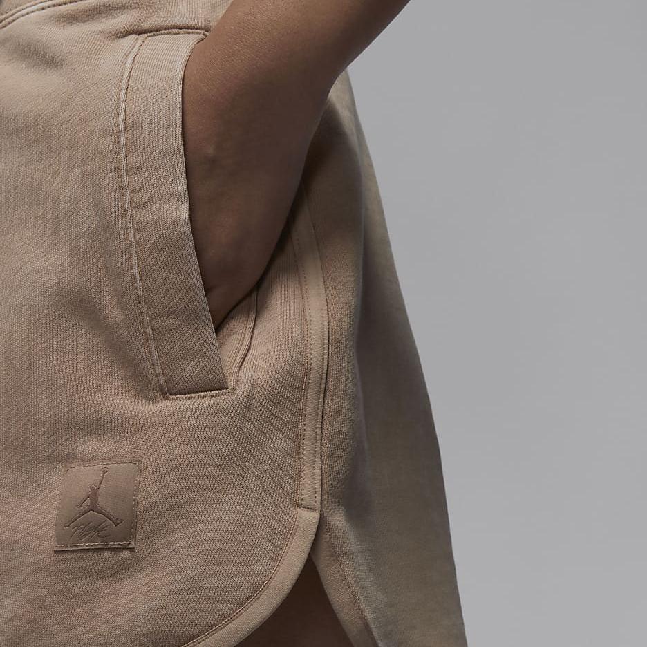 Jordan Flight Fleece Casual Shorts Women's Khaki FN5748-244