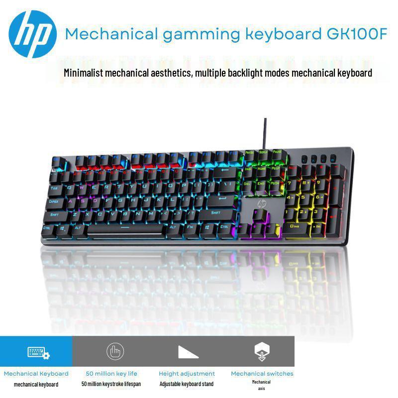 GK100F Mechanical Blue Switch Keyboard - USB Wired for Business, Home, & Gaming