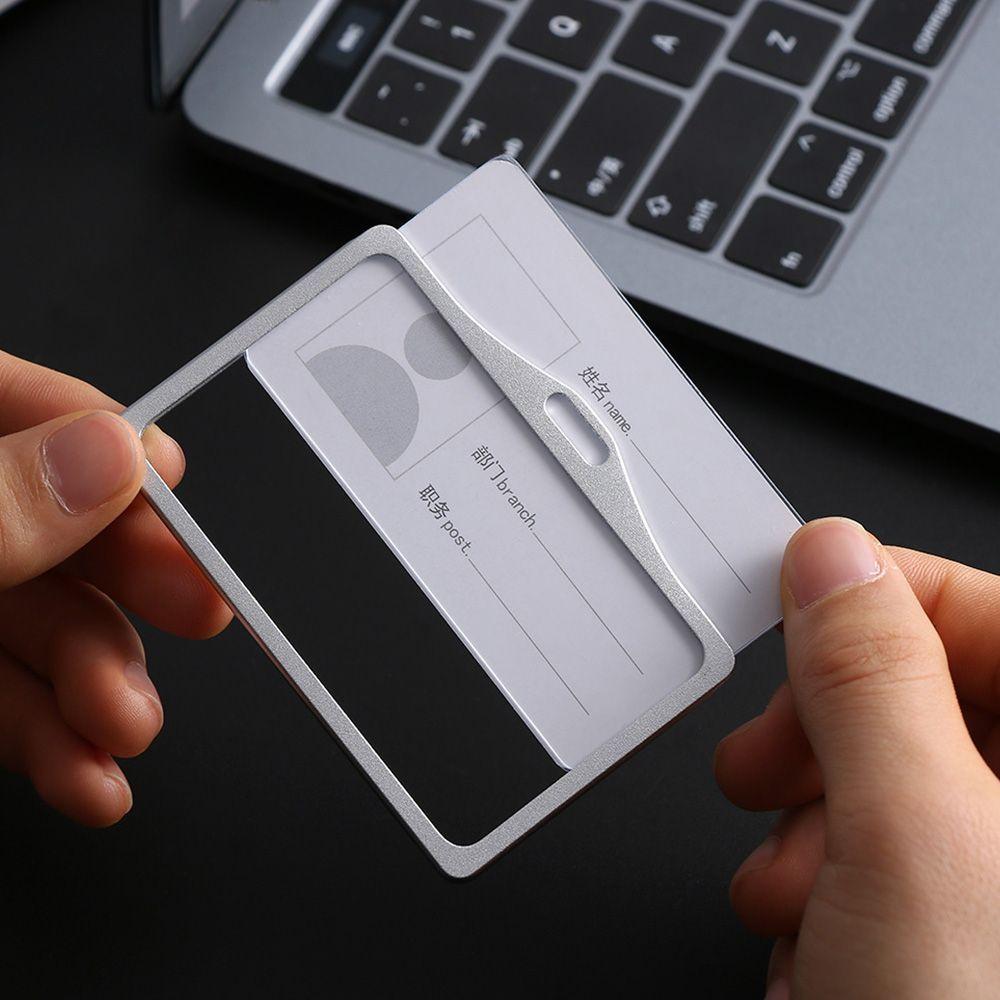 Identity Case Accessories Metal Clip Name Cover Name Tag Holder Card Holder Vertical Card Cover