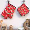 2PS 10.6*6.7 Inch Oven Mitt2PS Pot Holder2PS Fun Picture2PS Creative Pattern Many 2PStrawberrie2PS