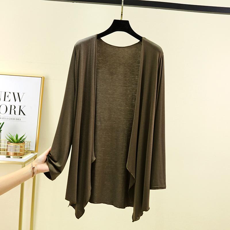 Sommer Frauen Ärmel solide Bluse Casual Urlaub Strand Kimonos vorne offen Shirt Blusas Mode Strickjacke