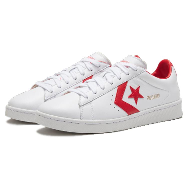 קונברס נמוכות עור מקורי OG 'לבן אדום אוניברסיטאי' 167970C