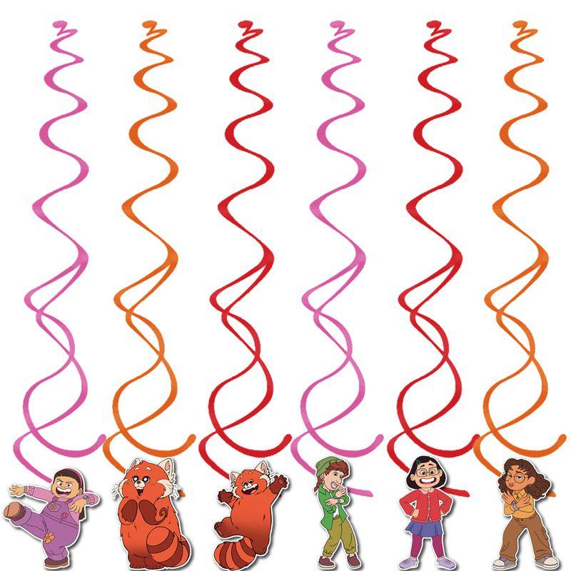 Red Birthday Turning Party Cartoon Decorations Banners Cake Topper Balloon Set