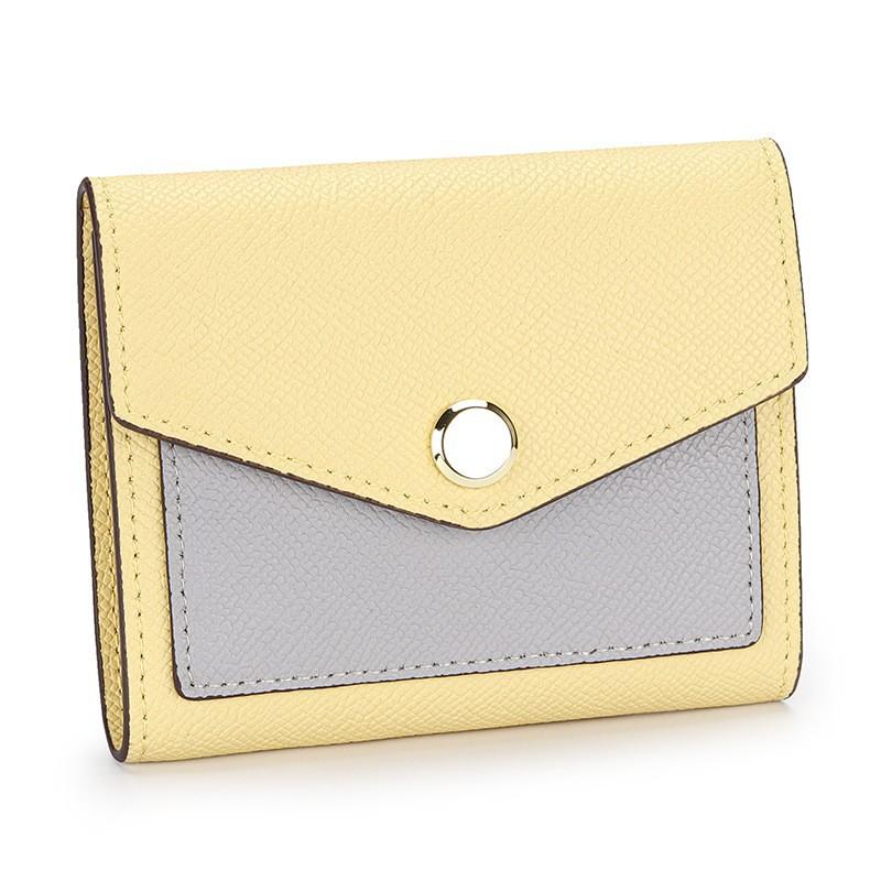 Wallet Women's Genuine Leather Short Three-fold Change Purse Fashionable Contrasting Color Multi-card Full-leather Bag