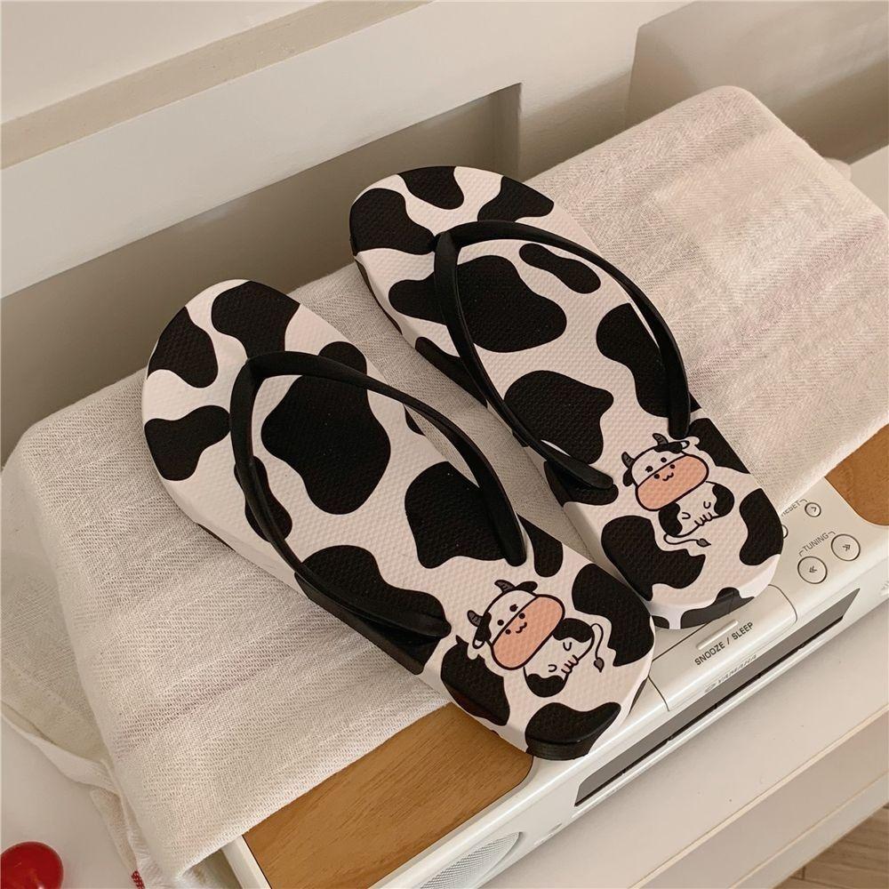 Fashion Outside Flip Flops Shoes On Beach Flat Cartoon Pattern Slides Top Designs Slip-resistant 39 Women's Slippers and Ladies Sandals