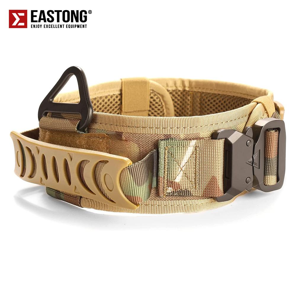 

Светоотражающий нейлоновый тактический ошейник для собак, классический военный тренировочный с 2 прочными металлическими пряжками для большого ошейника для собак