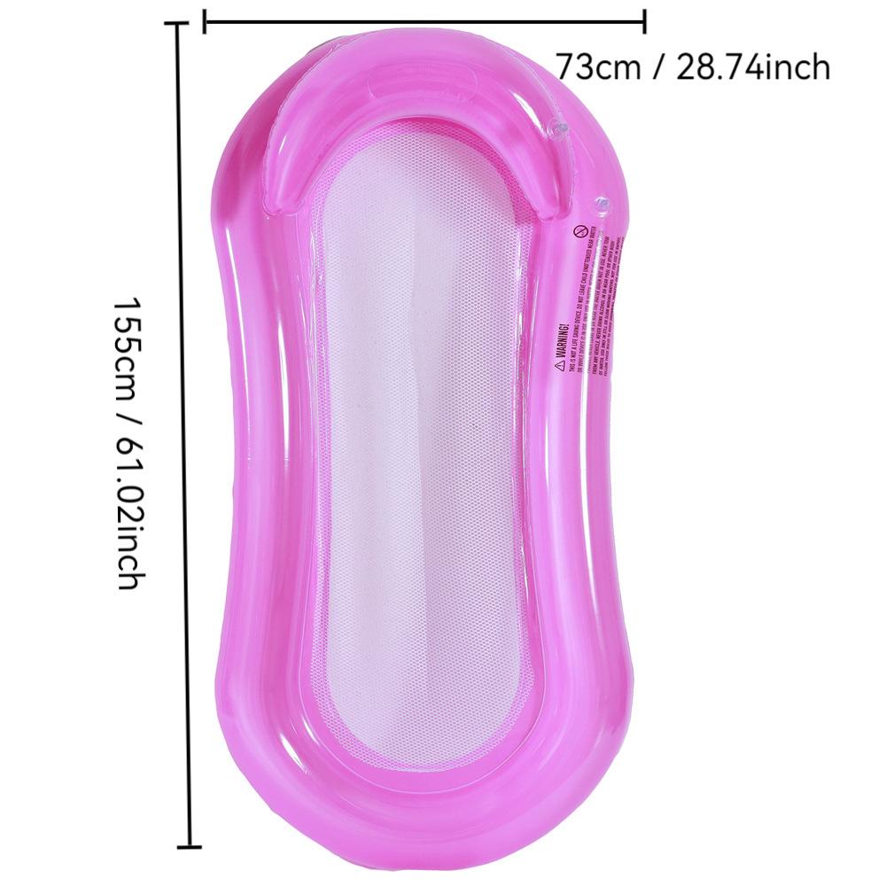 1PC Inflatable Water Hammock - Floating Bed, Swim Ring Tube, Pool Mattress, Beach Lounger Chair for Summertime Beach Outdoor