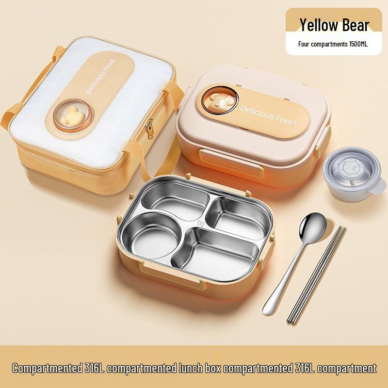 Wutuo Kids 4-Compartment Insulated Lunch Box