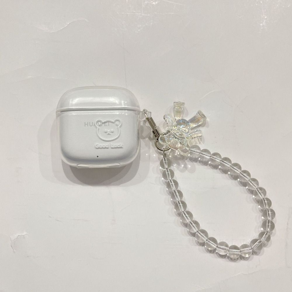Transparent Earphone Protective Case Bracelet Soft PVC Key Chain Bluetooth Earphone Case Portable for HUAWEI FreeBuds SE2