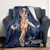 Custom Name Fiery Warrior'S Crown Party Blanket For Couch Bed Plush Cozy Fuzzy Blanket Super Soft Warm Blankets For Fall And Winter 0916281