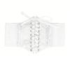 Retro Lace Waist Belt High Elasticity Slimming Body Women's Wide Belts External Wear Lace-up Corset Belt