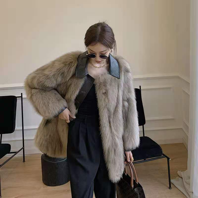 thin faux fur coat
