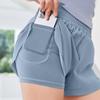 Pantaloncini a Rete Pesca Pantaloncini da Allenamento Fitness Senza Cuciture Nude Tasca Pantaloncini da Yoga Donna