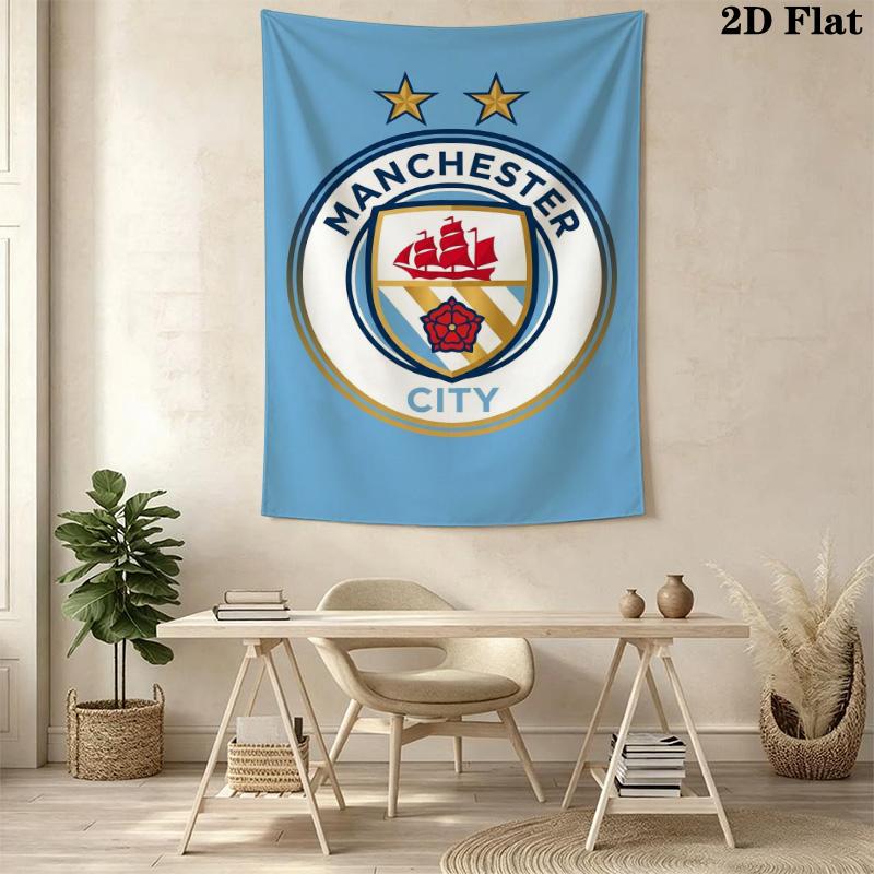 Manchester City Football Club Crest Bedding 1 Duvet Cover 2 Pillowcase Without Core Soft And Comfortable Christmas Birthday Gift Bedding Set