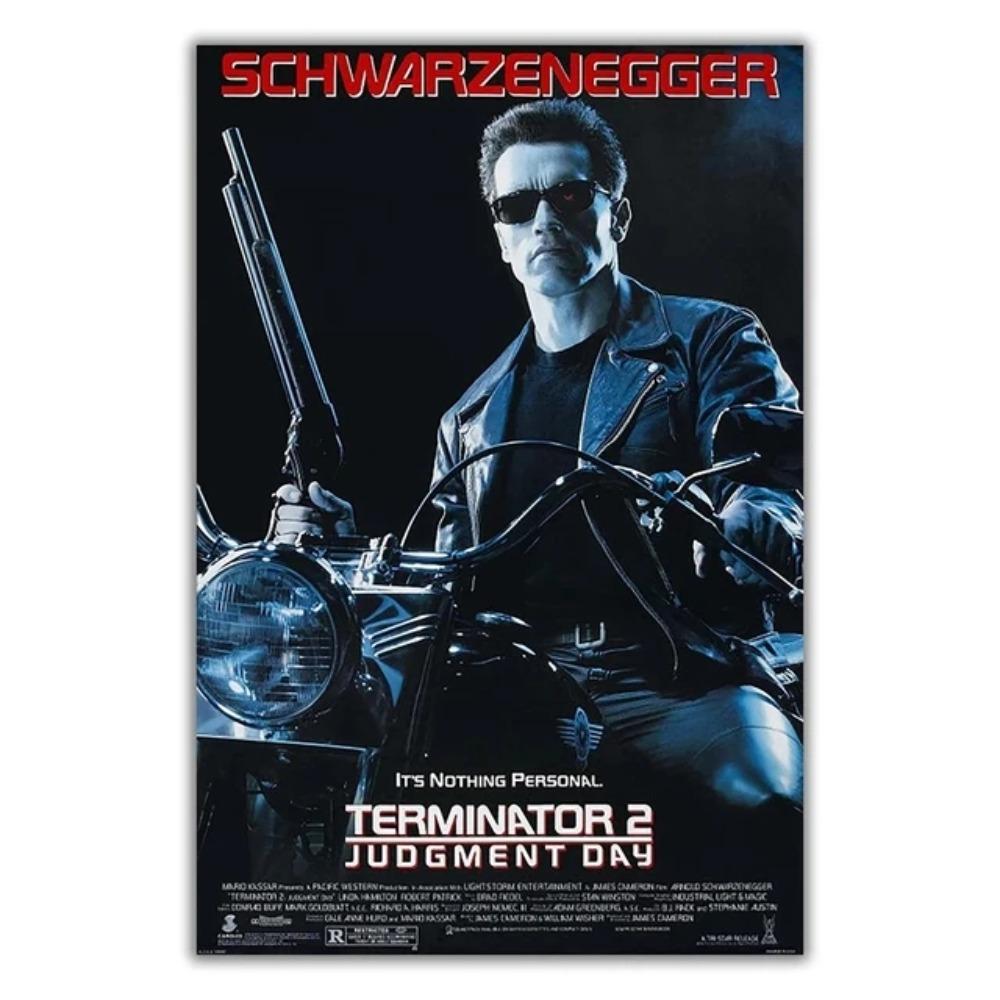 Klassischer Sci-Fi-Film The Terminator Filmplakat Leinwandgemälde Schwarzenegger Retro-Wandkunst Bilder Heimzimmerdekor Geschenk