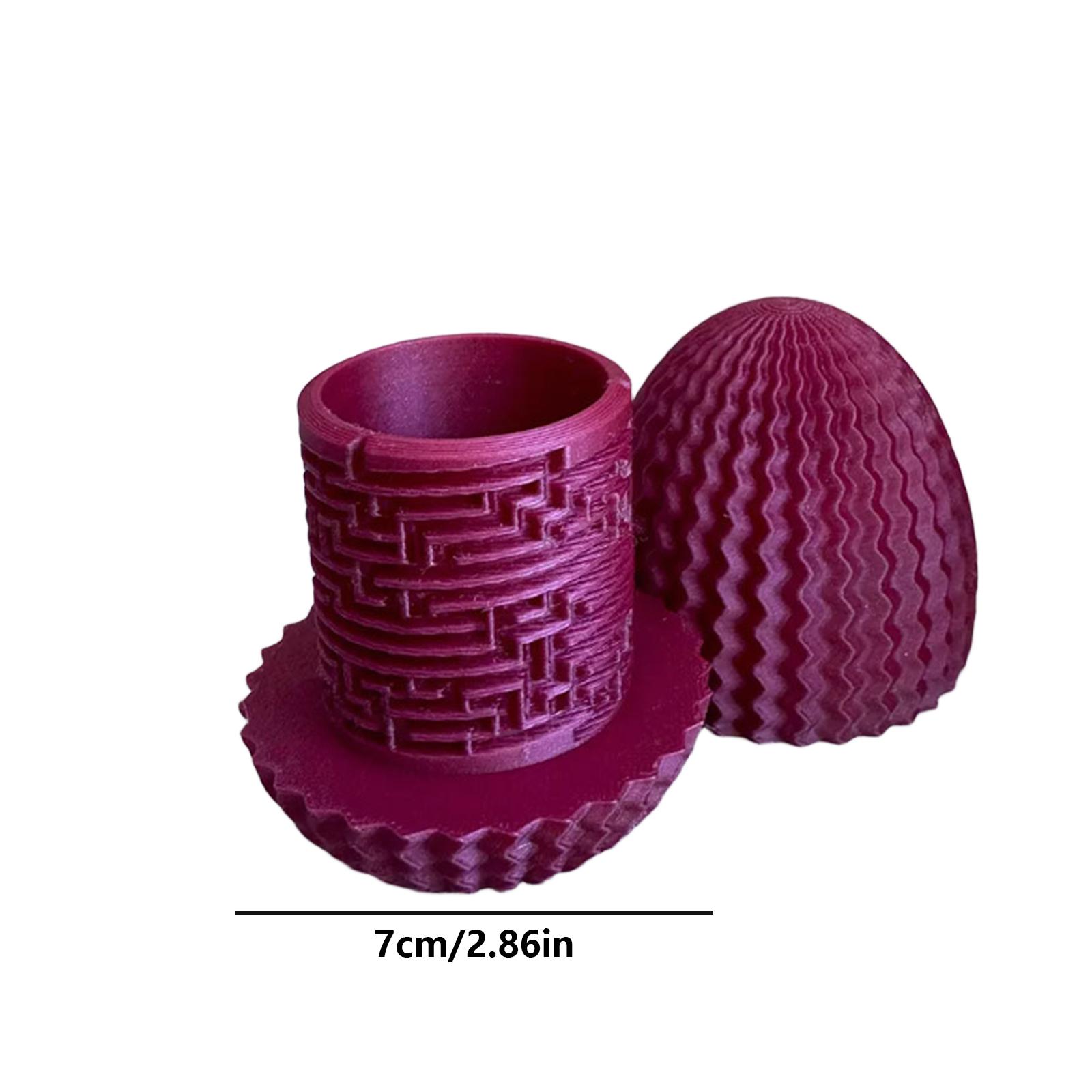 

3D-печатный кошелек-головоломка в виде яйца-лабиринта One Size