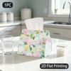 1pc Tissue Box, Floral Style Magnolia Blooms Fresh Joy Pattern, 2D Flat Printing, Keeps Dust Out, Folds Flat, Tissue Organizer, for Your Workspace