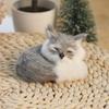 New Plush Simulation Furry Fox Model Squatting Sitting Fox Table Decoration Animal Static Stuffed Figure Kid Party Festival Gift