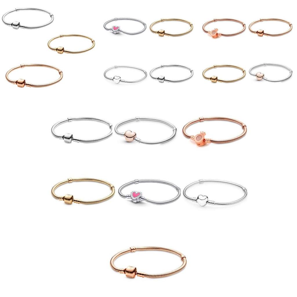 Pandora Heart Shape Crown Clasp Bracelet In Rose Gold Stylish And Durable Gift