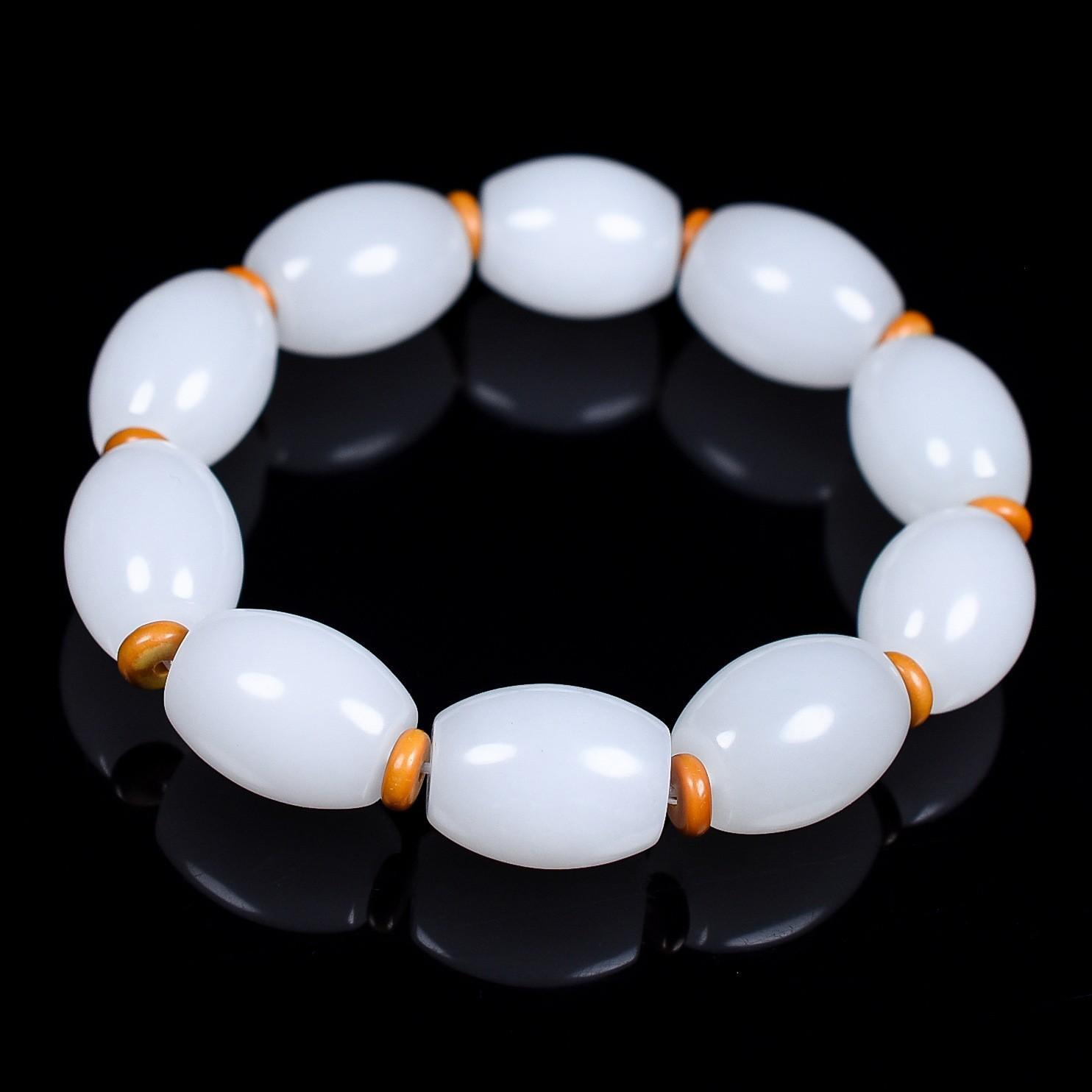 

Натуральный браслет из нефрита Хотан Цзиньси, модный большой круглый браслет из нефрита для мужчин