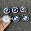 DECW8 1/4/7Pcs Car Wheel Hub Center Cover Steering Wheel Center Sticker Auto Front Hood Trunk Logo For BMW 50th Anniversary E36 E39
