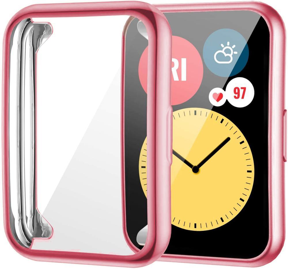 Plated Cover For Huawei Watch fit Case Smartwatch Accessories TPU Bumper All-Around Screen Protector Huawei Watch fit 2 new Case