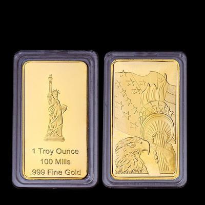 Bloc pătrat, aur argint, monedă comemorativă Eagle Ocean, monedă, Medalia Statuii Libertății în Statele Unite, cadou de Crăciun, cadouri pentru ciorap