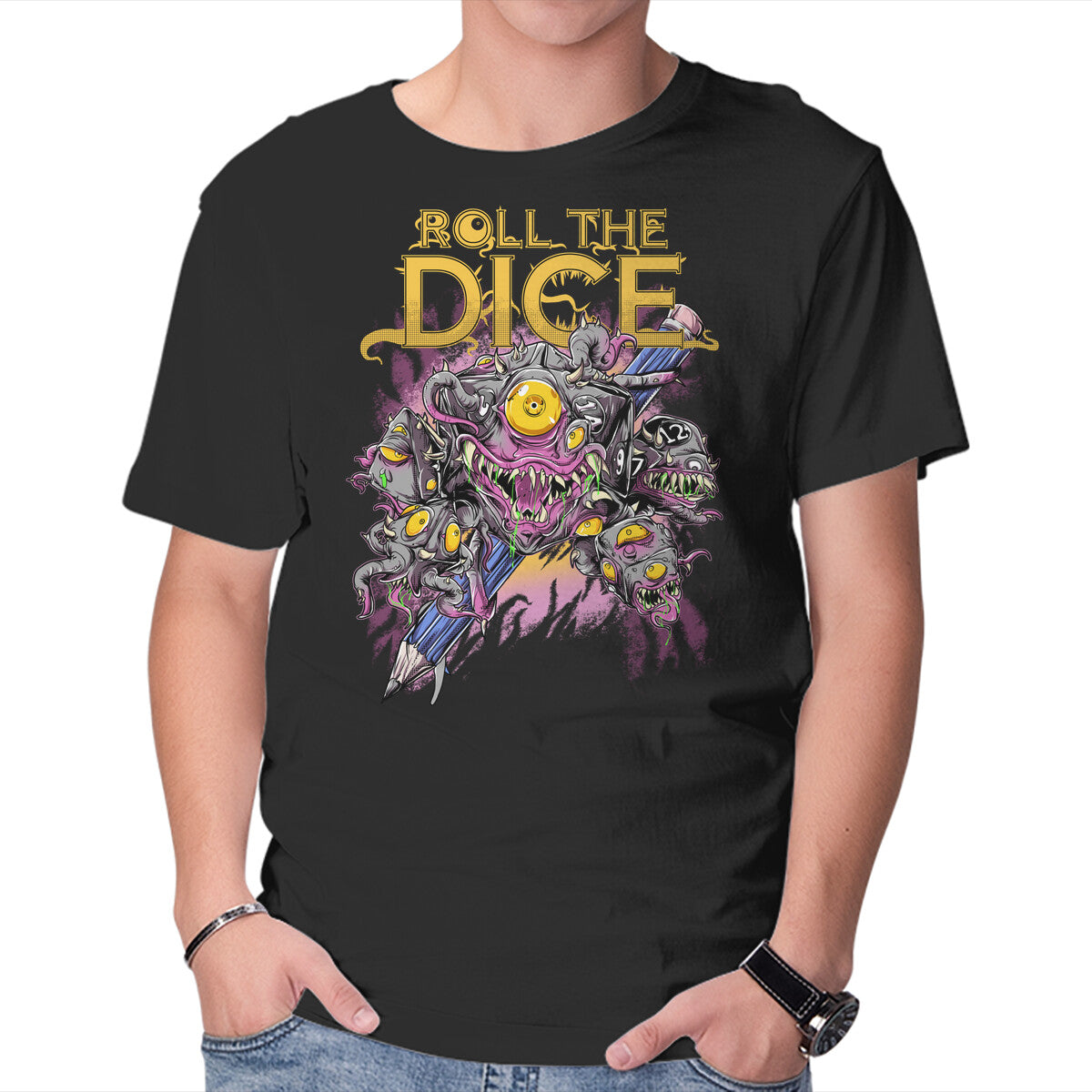 Unisex Crew Neck T-Shirt Mimic Dice Graphic Short Sleeve Casual Tee XXXXL