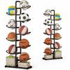 Suporte para 9 bolas armazenamento multi-nível organizador arte esporte bolas