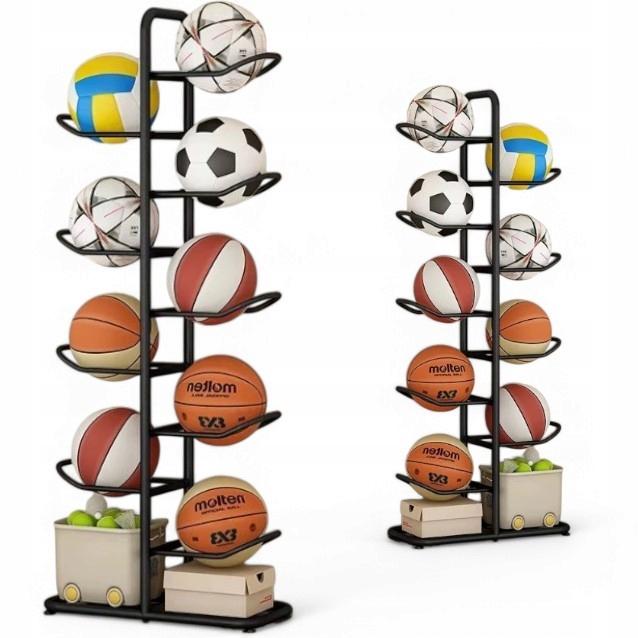 Support pour 9 balles rangement organisateur à plusieurs niveaux art sport balles
