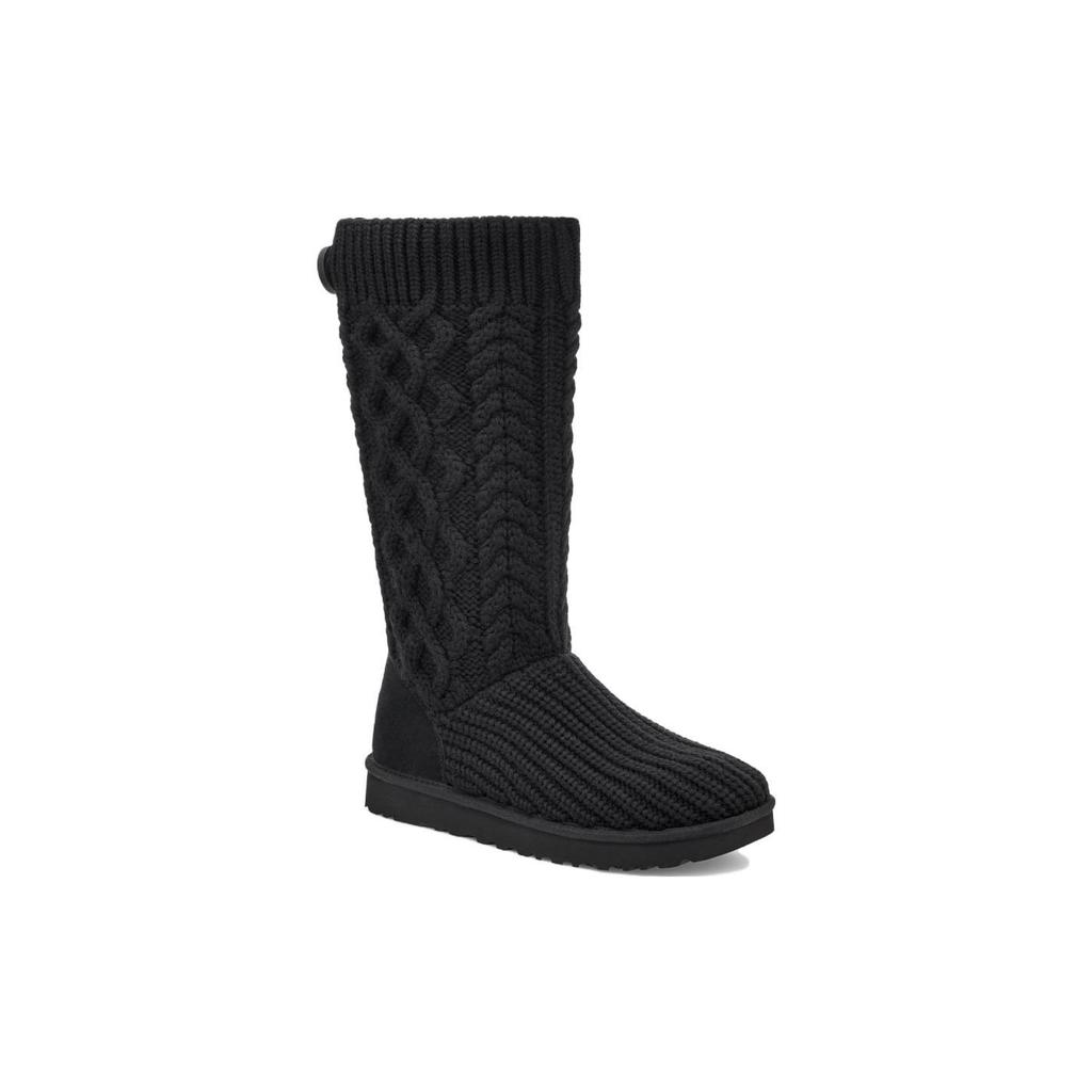 UGG Classic Cardi Cabled Knit Boot Black Women's 1146010-BLK